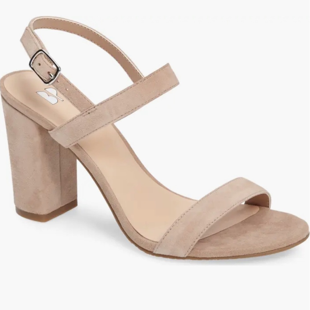 BP Lula Slingback Sandals in Blush Suede